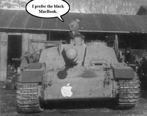 Panzer - I prefer the black MacBook!