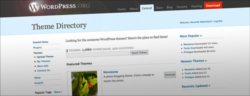 wordpress theme directory - screenshot