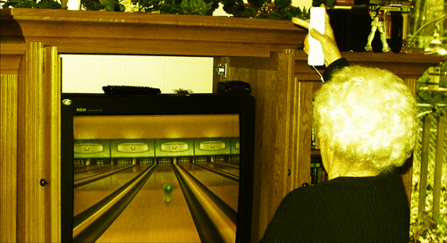 oma - bowling - wii